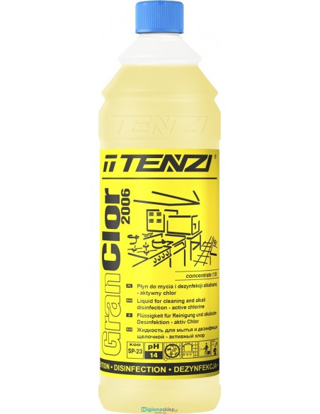 TENZI GRAN CLOR 2006 1L Koncentrat. Mycie i dezynfekcja zasadowa (chlor aktywny). TENZI GRAN CLOR 2006 1L Koncentrat. Mycie i dezynfekcja zasadowa (chlor aktywny).