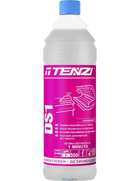 TENZI DS 1 SZYBKA DEZYNFEKCJA Szybka dezynfekcja w 1 minutę. TENZI DS 1 SZYBKA DEZYNFEKCJA Szybka dezynfekcja w 1 minutę.
