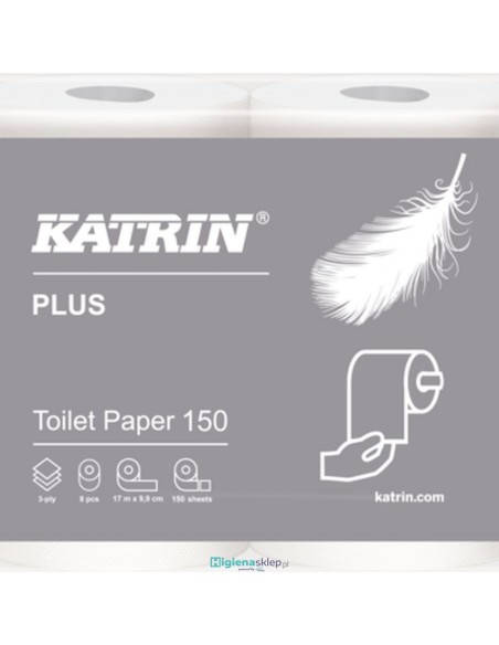16525 KATRIN PLUS Toilet 3ply 150 Papier toaletowy / 56 rolek 16525 KATRIN PLUS Toilet 3ply 150 Papier toaletowy / 56 rolek