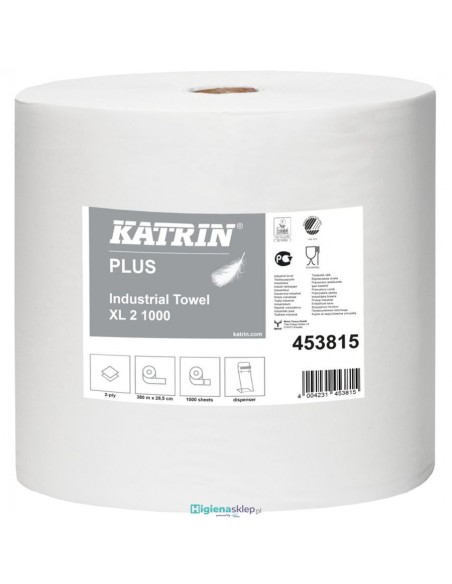 453815 KATRIN PLUS XL 2 1000 Czyściwo papierowe / 2 rolki 453815 KATRIN PLUS XL 2 1000 Czyściwo papierowe / 2 rolki