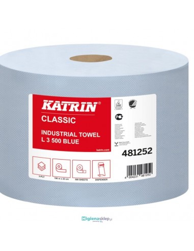 481252 KATRIN CLASSIC L 3 Blue Czyściwo papierowe / 2 rolki