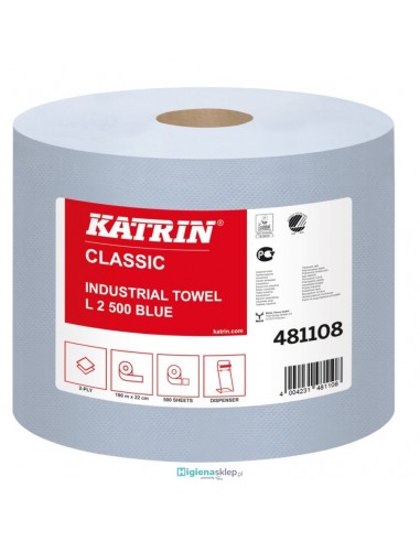 481108 KATRIN CLASSIC L 2 Blue Czyściwo papierowe / 2 rolki