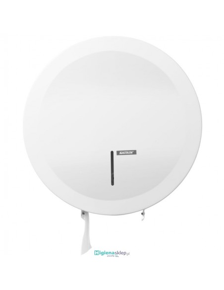 KATRIN Dozownik do papierów toaletowych Gigant S metalowy biały KATRIN Dozownik do papierów toaletowych Gigant S metalowy biały