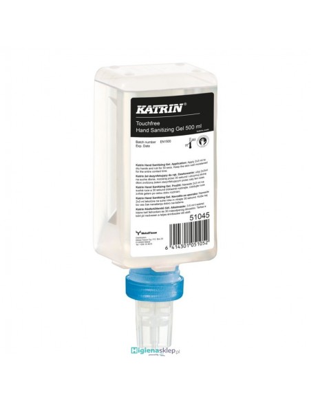 51045 KATRIN Żel do dezynfekcji do dozownika bezdotykowego 500 ml 51045 KATRIN Żel do dezynfekcji do dozownika bezdotykowego 500 ml