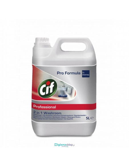 Cif Professional Washroom 2w1 czyszczenie i odkamienianie łazienek 5L Cif Professional Washroom 2w1 czyszczenie i odkamienianie łazienek 5L