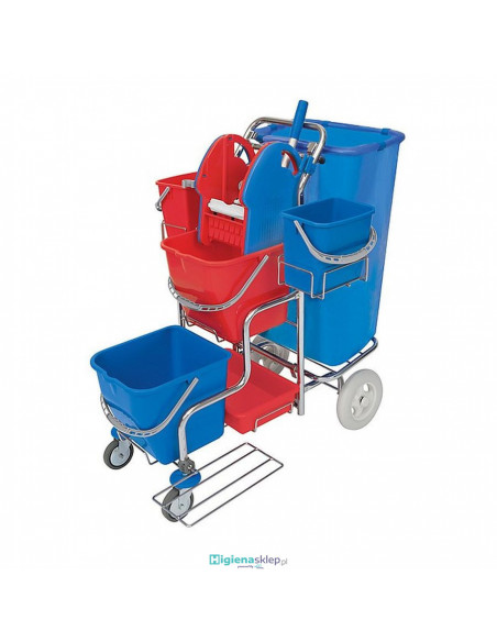 Splast Wózek serwisowy Roll Mop schodowy, czterowiaderkowy z prasą i workiem na śmieci SER-0007 Splast Wózek serwisowy Roll Mop schodowy, czterowiaderkowy z prasą i workiem na śmieci SER-0007