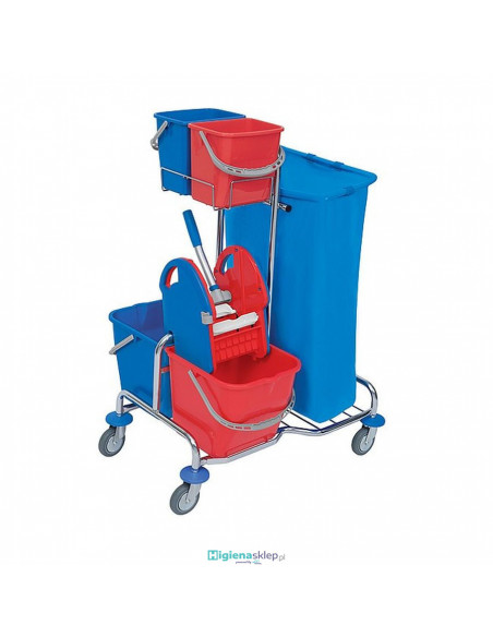 Splast Wózek serwisowy Roll Mop dwuwiadrowy prasą i workiem na śmieci SER-0004 Splast Wózek serwisowy Roll Mop dwuwiadrowy prasą i workiem na śmieci SER-0004