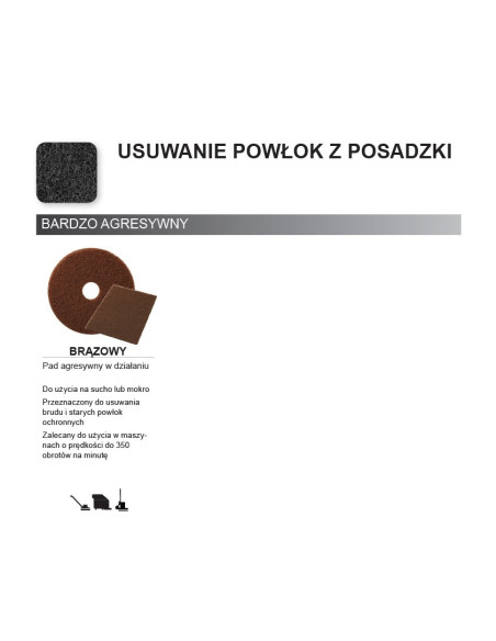Brązowy pad o agresywnym działaniu Brązowy pad o agresywnym działaniu