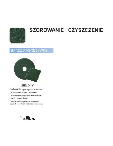Zielony pad do intensywnego szorowania