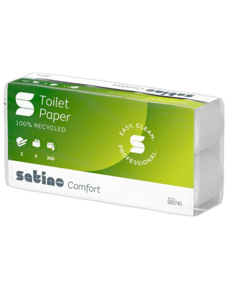 WEPA Satino COMFORT - Papier toaletowy mała rolka 2W, 27,5M, 250listków (OP. 8 rolek)