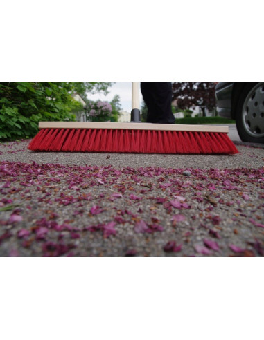 Szczotka drewniana chodnikowa z metalem