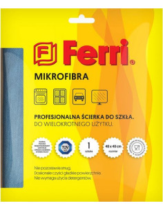 Ścierka do szyb i luster 40x40 Ferri