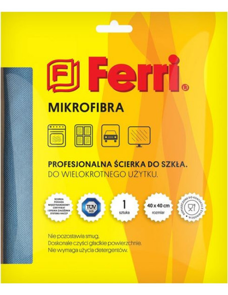 Ścierka do szyb i luster 40x40 Ferri Ścierka do szyb i luster 40x40 Ferri