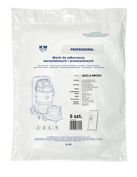 Worki do odkurzacza K&M Q021A MICRO FIZELINA Worki do odkurzacza K&M Q021A MICRO FIZELINA
