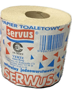 Papier Toaletowy Serwus Szary 1W A8