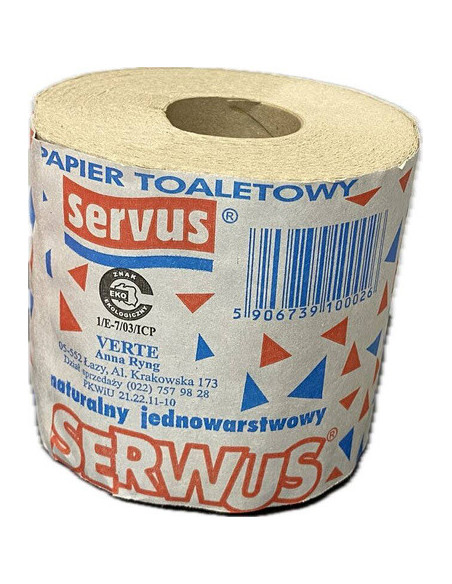 Papier Toaletowy Serwus Szary 1W A8