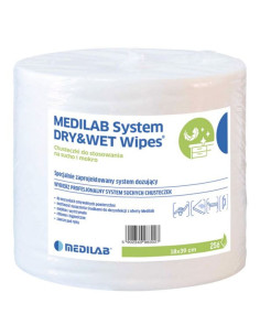 MEDILAB chusteczki DRY&WET Wipes 256 szt.