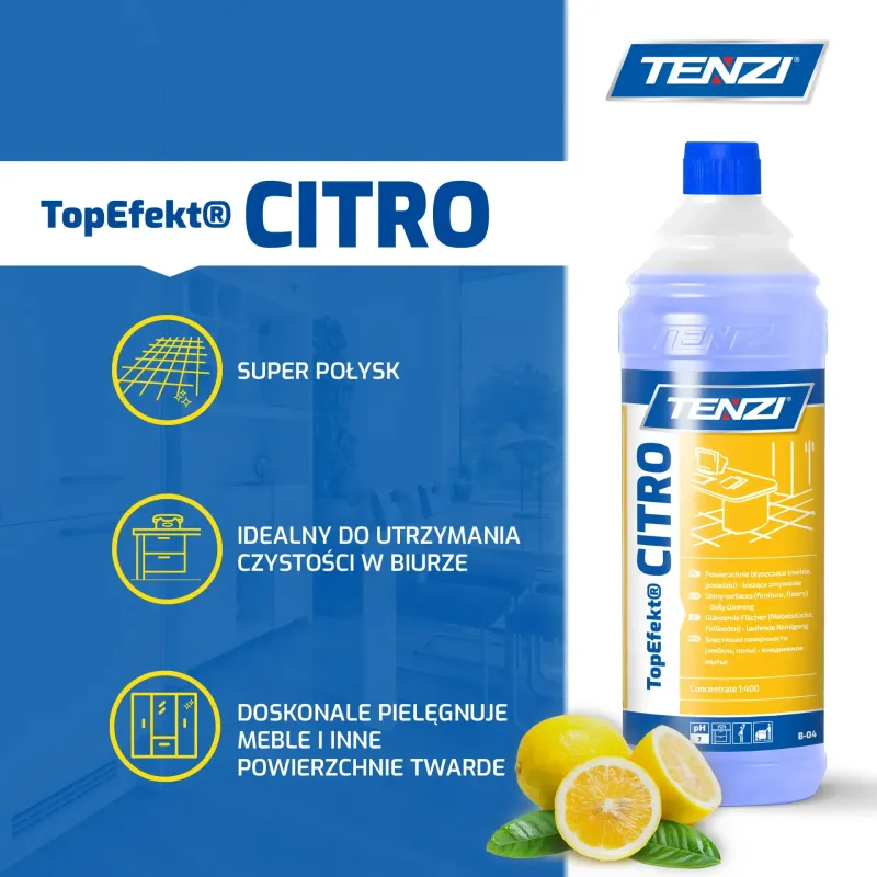 TENZI TOPEFEKT CITRO Bieżące mycie powierzchni błyszczących