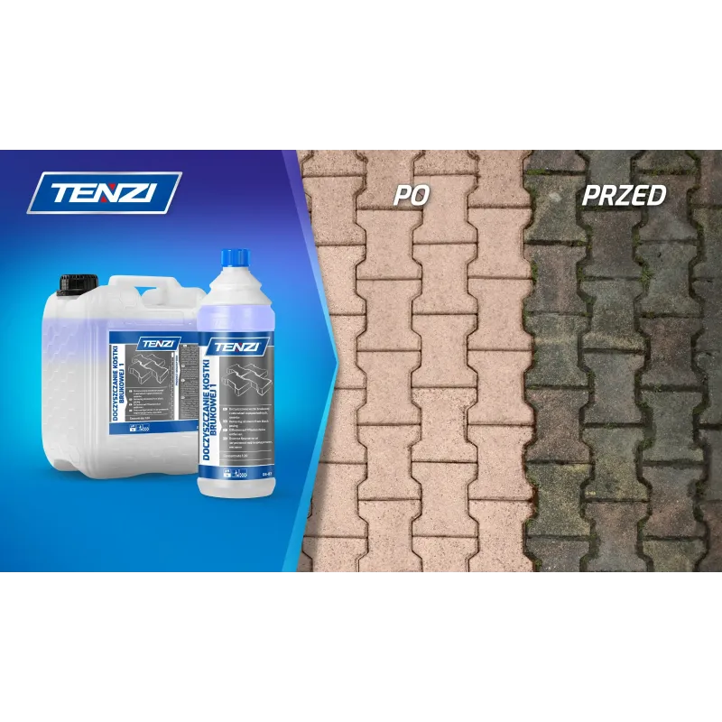 TENZI DOCZYSZCZANIE KOSTKI BRUKOWEJ 1 1L Koncentrat. Gruntowne usuwanie zabrudzeń ropopochodnych.