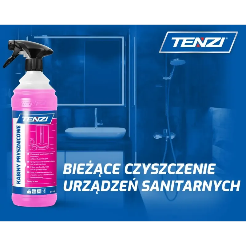 TENZI KABINY PRYSZNICOWE Mycie powierzchni emaliowanych i szklanych