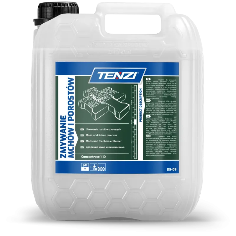TENZI ZMYWANIE MCHÓW I POROSTÓW 5L Koncentrat. Usuwanie nalotów zielonych.
