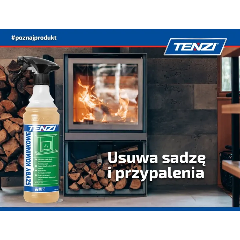 TENZI SZYBY KOMINKOWE GT Czyszczenie szyb kominkowych