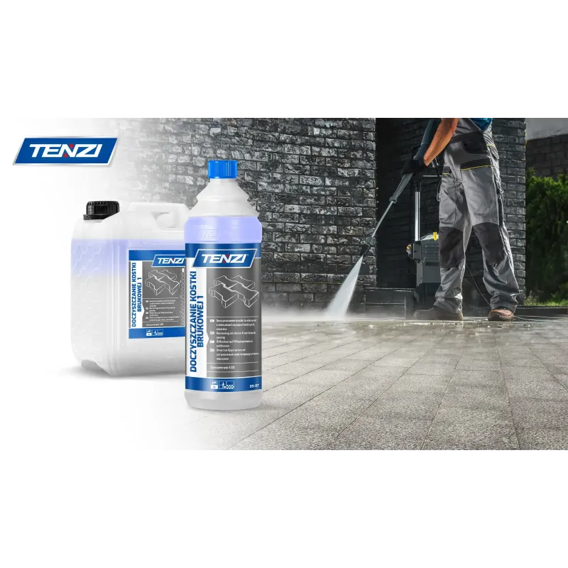 TENZI DOCZYSZCZANIE KOSTKI BRUKOWEJ 1 5L Koncentrat. Gruntowne usuwanie zabrudzeń ropopochodnych.