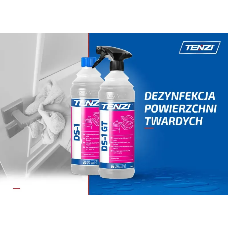 TENZI DS1 GT SZYBKA DEZYNFEKCJA 1LGotowy do użycia. Szybka dezynfekcja w 1 minutę.
