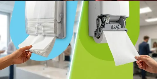 Ręczniki papierowe ZZ czy ręczniki w roli do dozowników Autocut? Które rozwiązanie lepiej sprawdzi się w biurowcu o dużym natężeniu ruchu?
